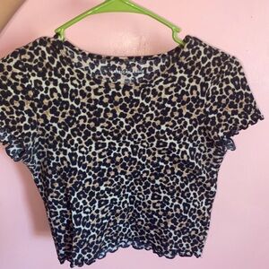 American Eagle Outfitters Leopard Print Women's Top